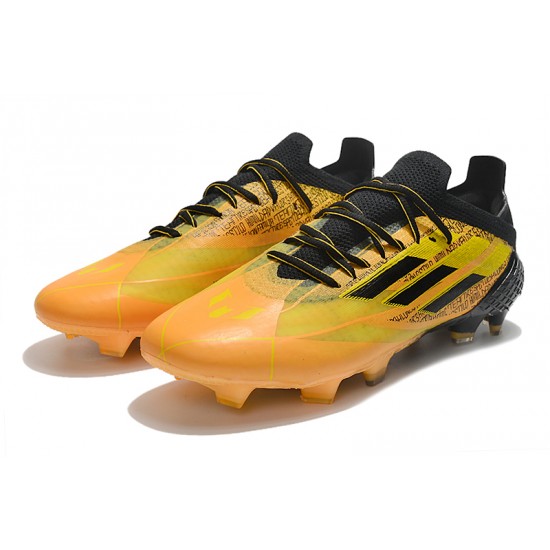 Adidas X Speedflow FG Low-top Black Gold Men Soccer Cleats