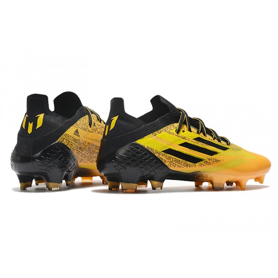 Adidas X Speedflow FG Low-top Black Gold Men Soccer Cleats