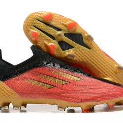 Adidas X Speedflow FG Low-top Black Gold Red Men Soccer Cleats