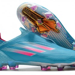 Adidas X Speedflow FG Low-top Blue Pink Sliver Men Soccer Cleats