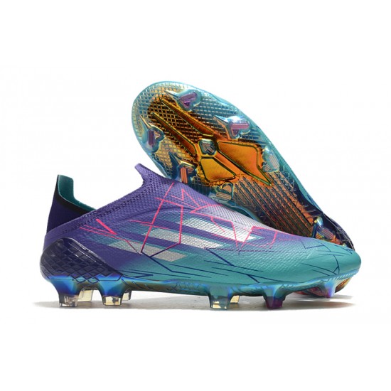 Adidas X Speedflow FG Low-top Turqoise Purple Gold Soccer Cleats