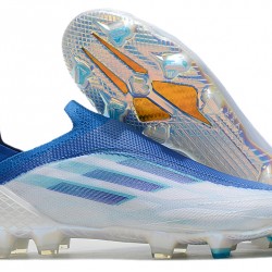 Adidas X Speedflow FG Low-top White Blue Sliver Soccer Cleats