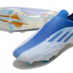 Adidas X Speedflow FG Low-top White Blue Sliver Soccer Cleats