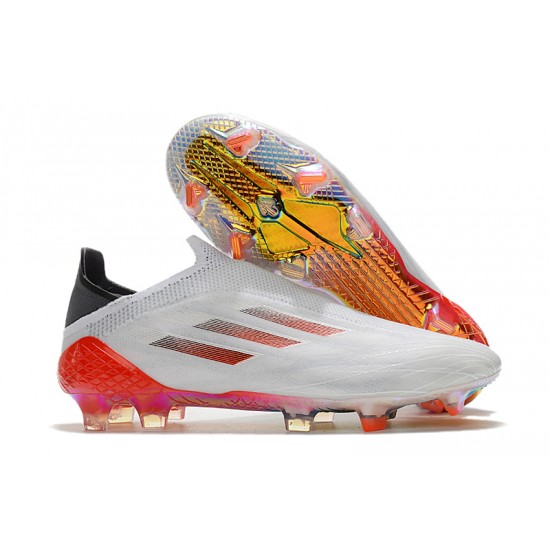 Adidas X Speedflow FG Low-top White Gold Red Men Soccer Cleats