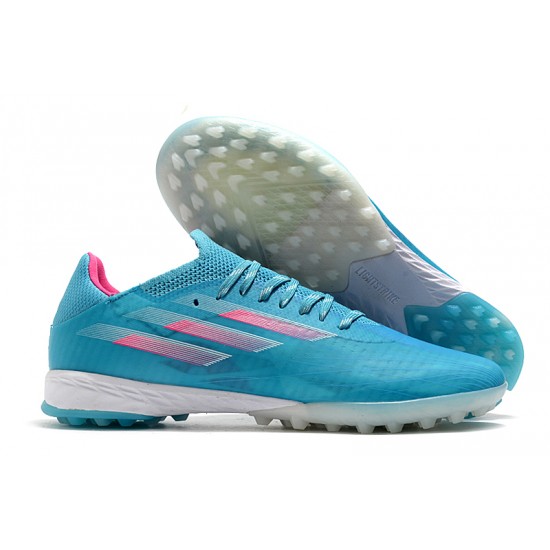 Adidas X Speedflow TF Low-top Blue Pink White Men Soccer Cleats