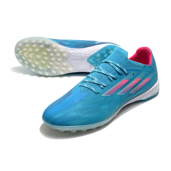 Adidas X Speedflow TF Low-top Blue Pink White Men Soccer Cleats