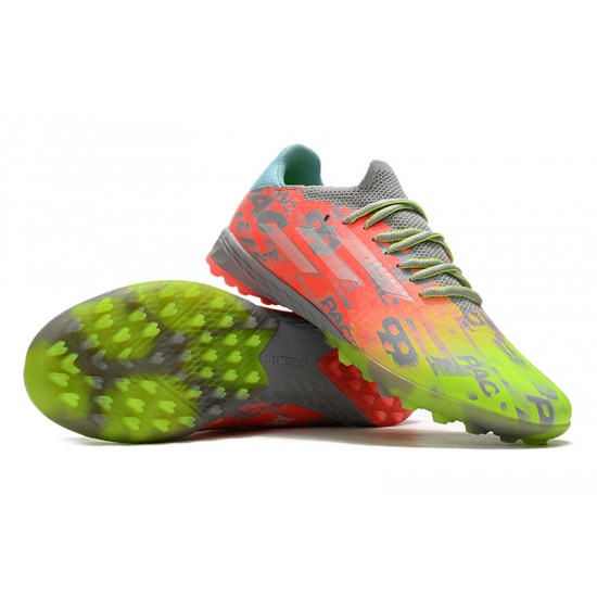 Adidas X Speedflow TF Low-top Pink Yellow Grey Men Soccer Cleats