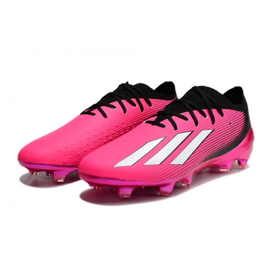 Adidas X Speedportal .1 2022 World Cup Boots FG Low-top Black Pink Men Soccer Cleats