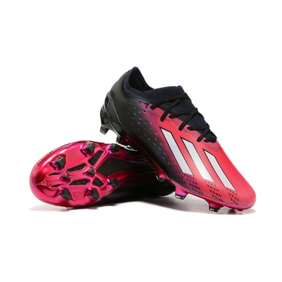 Adidas X Speedportal .1 2022 World Cup Boots FG Low-top Black Pink Soccer Cleats