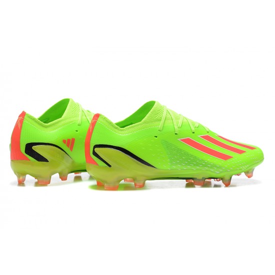 Adidas X Speedportal .1 2022 World Cup Boots FG Low-top Green Pink Soccer Cleats