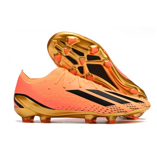 Adidas X Speedportal .1 2022 World Cup Boots FG Low-top Orange Gold Men Soccer Cleats