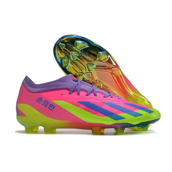 Adidas X Speedportal .1 2022 World Cup Boots FG Low-top Pink Purple Women And Men Soccer Cleats