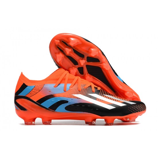 Adidas X Speedportal .1 2022 World Cup Boots FG Low-top Red Blue Black Men Soccer Cleats
