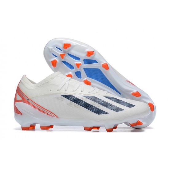 Adidas X Speedportal .1 2022 World Cup Boots FG Low-top White Blue Men Soccer Cleats