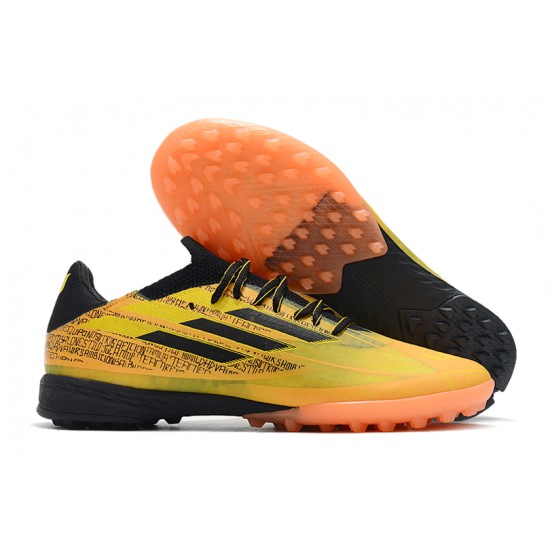 Adidas X Speedportal .1 TF Low-top Black Yellow Orange Soccer Cleats