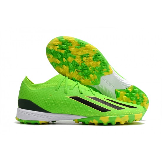 Adidas X Speedportal .1 TF Low-top Green Yellow Black Women And Men Soccer Cleats