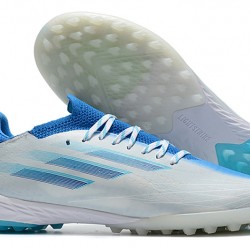 Adidas X Speedportal .1 TF Low-top White Turqoise Blue Soccer Cleats