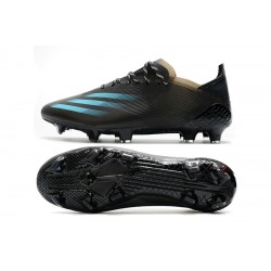 Adidas X Ghosted 1 FG Black Blue Soccer Cleats