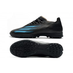 Adidas X Ghosted 1 TF Black Blue Soccer Cleats
