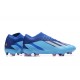 Adidas x23 crazyfast 1 FG Blue LightBlue White Pink For Men Low-top Soccer Cleats