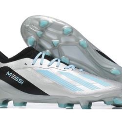 Adidas x23 crazyfast 1 FG Silver Black Blue For Men Low-top Soccer Cleats 