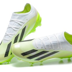 Adidas x23 crazyfast 1 FG White Green Black For Men Low-top Soccer Cleats 