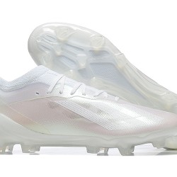 Adidas x23 crazyfast 1 FG White Pink For Men Low-top Soccer Cleats 