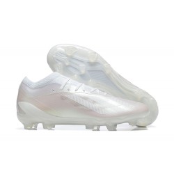 Adidas x23 crazyfast 1 FG White Pink For Men Low-top Soccer Cleats 