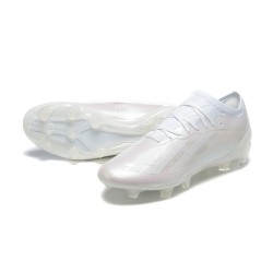 Adidas x23 crazyfast 1 FG White Pink For Men Low-top Soccer Cleats 