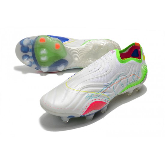 Newest Adidas COPA Sense FG 39 45 White Green Low Soccer Cleats