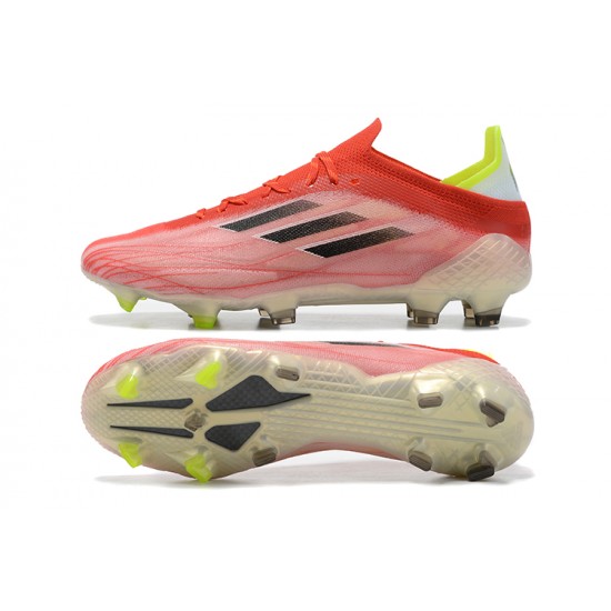 Hot Adidas X Speedflow FG Peach Black Green Low Soccer Cleats 39 45