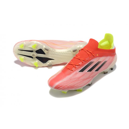 Hot Adidas X Speedflow FG Peach Black Green Low Soccer Cleats 39 45