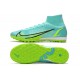 Discount Nike Mercurial Superfly 9 Elite TF 39 45 Light Blue High Yellow Soccer Cleats