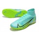 Discount Nike Mercurial Superfly 9 Elite TF 39 45 Light Blue High Yellow Soccer Cleats