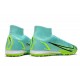 Discount Nike Mercurial Superfly 9 Elite TF 39 45 Light Blue High Yellow Soccer Cleats