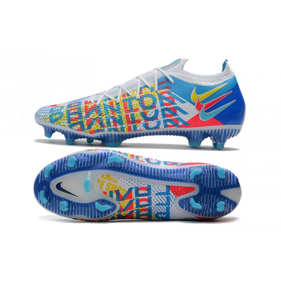 Buy Nike Phantom GT Elite FG 39 45 Blue White Low Soccer Cleats