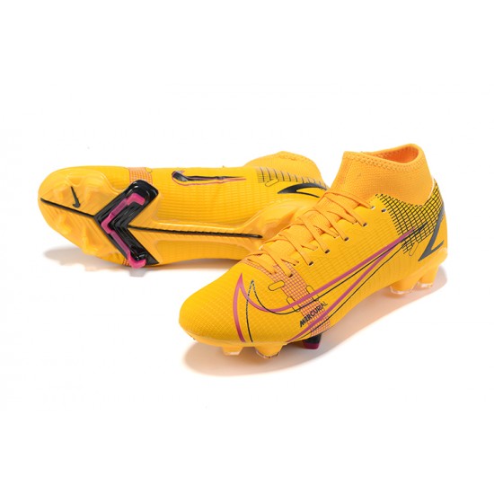 Hot Nike Superfly 8 Academy FG 39 45 Yellow Black Soccer Cleats