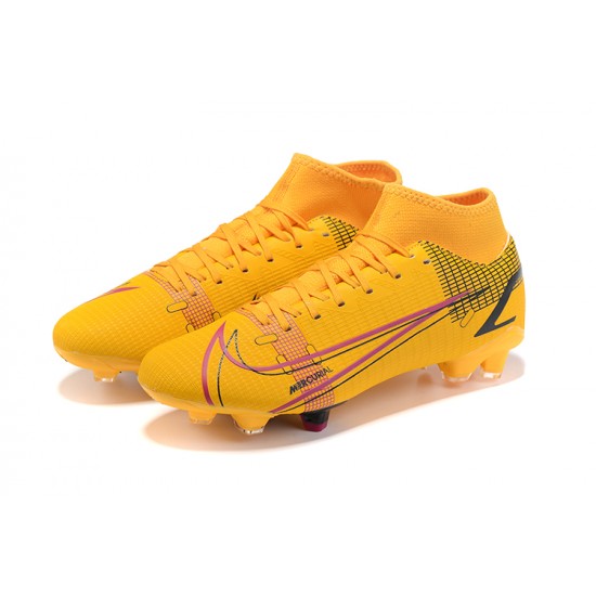 Hot Nike Superfly 8 Academy FG 39 45 Yellow Black Soccer Cleats