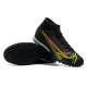 Newest Nike Superfly 8 Academy TF 39 45 Black Red Green High Soccer Cleats