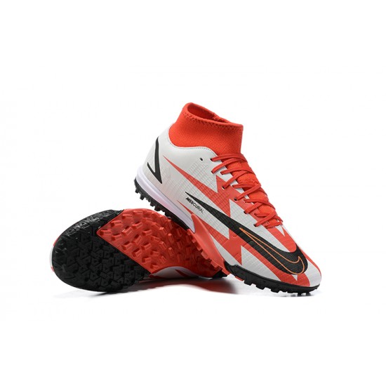 Newest Nike Superfly 8 Academy TF 39 45 Red White Black High Soccer Cleats