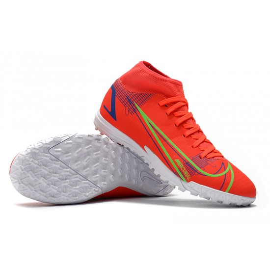 Hot Nike Superfly 8 Academy TF 39 45 Red Yellow High Soccer Cleats