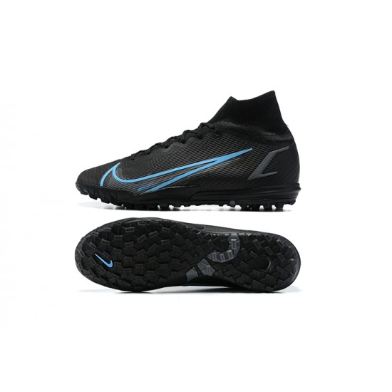 Buy Nike Superfly 8 Elite TF 39 45 Black Blue High Soccer Cleats