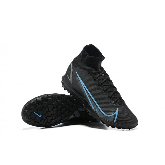 Buy Nike Superfly 8 Elite TF 39 45 Black Blue High Soccer Cleats