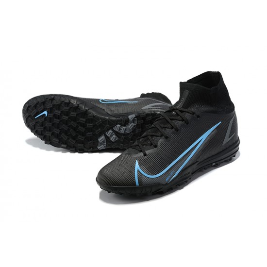 Buy Nike Superfly 8 Elite TF 39 45 Black Blue High Soccer Cleats