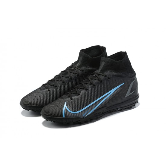 Buy Nike Superfly 8 Elite TF 39 45 Black Blue High Soccer Cleats