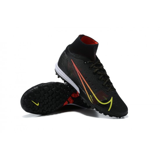 Newest Nike Superfly 8 Elite TF 39 45 Black Red High Soccer Cleats