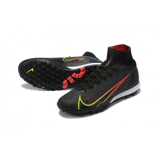 Newest Nike Superfly 8 Elite TF 39 45 Black Red High Soccer Cleats