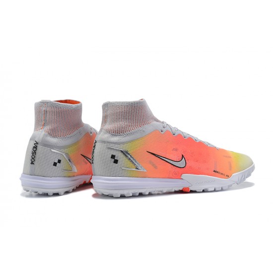 Hot Nike Superfly 8 Elite TF 39 45 Orange Grey High Soccer Cleats