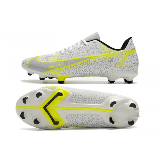 Newest Nike Vapor 14 Academy FG 39 45 Grey White Yellow Shoes