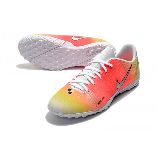 Hot Nike Vapor 14 Academy TF 39 45 Orange Yellow White Low Soccer Cleats